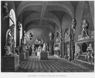 Eerste aanblik van de 17e-eeuwse kamer, Musée des Monuments Français, Parijs, illustratie uit 